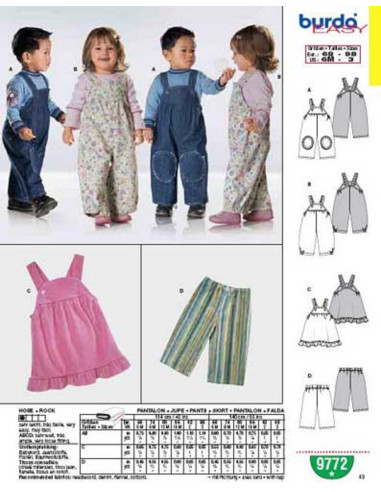 Hosen- und Rockmuster - Burda 9772