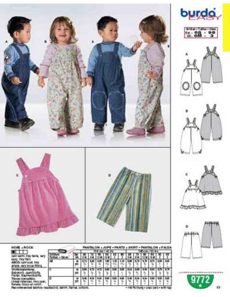 Hosen- und Rockmuster - Burda 9772