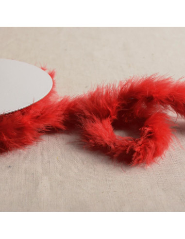 Marabufedern - Rolle 5 m - Rot