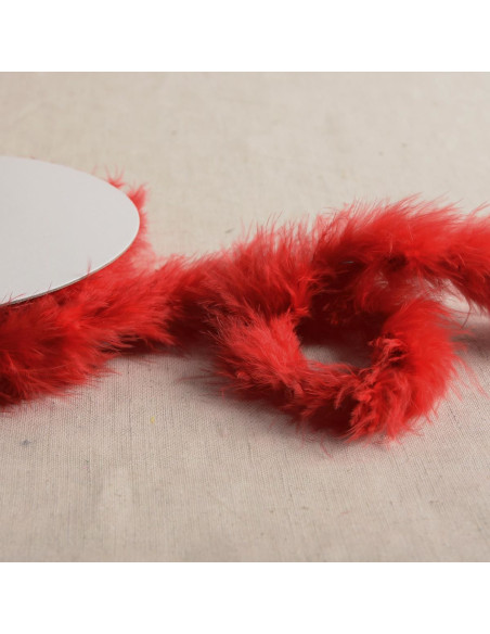 Marabufedern - Rolle 5 m - Rot