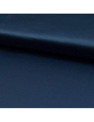 Elastischer Satin-Stoff - Denimblau