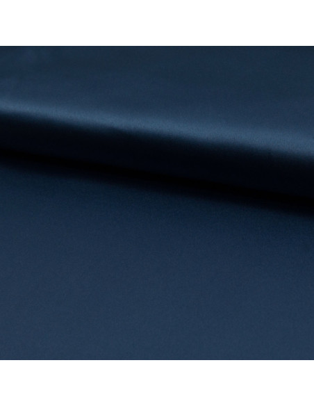 Elastischer Satin-Stoff - Denimblau