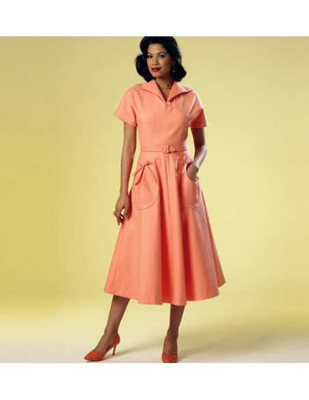 Kleid- und Gürtelmuster - Butterick 6055