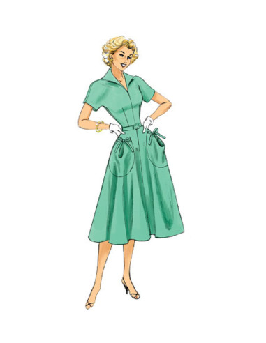 Kleid- und Gürtelmuster - Butterick 6055