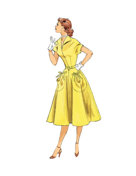 Kleid- und Gürtelmuster - Butterick 6055