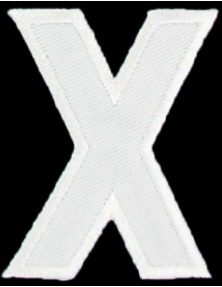 Bügelaufnäher Buchstabe X