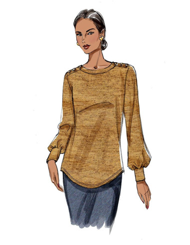 Oberteil-Schnittmuster - Butterick 6857