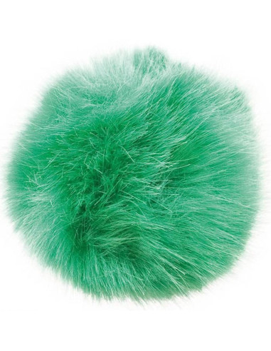 Kunstfellbommel 10 cm - Grün