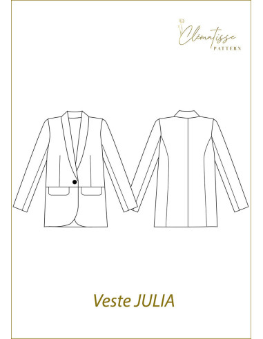 Julia Jacke Schnittmuster - Clématisse Pattern