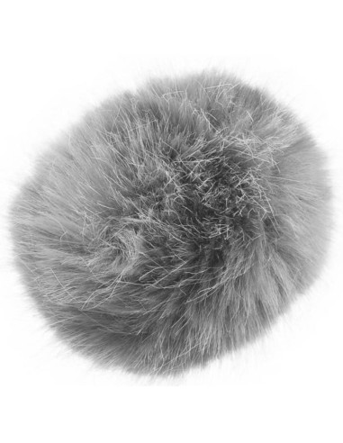 Kunstfell-Bommel 10 cm - Silber