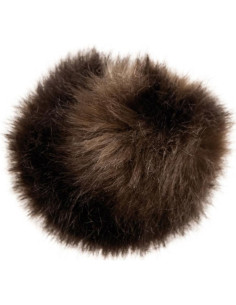 Kunstfellbommel 10 cm - Dunkelbraun