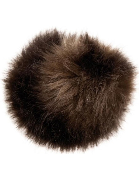 Kunstfellbommel 10 cm - Dunkelbraun