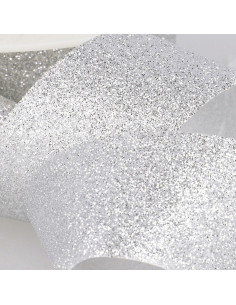 Glitzerband - Silber