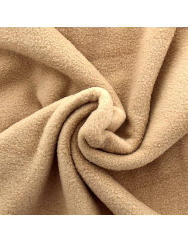 Fleece-Stoff - Dunkelbeige