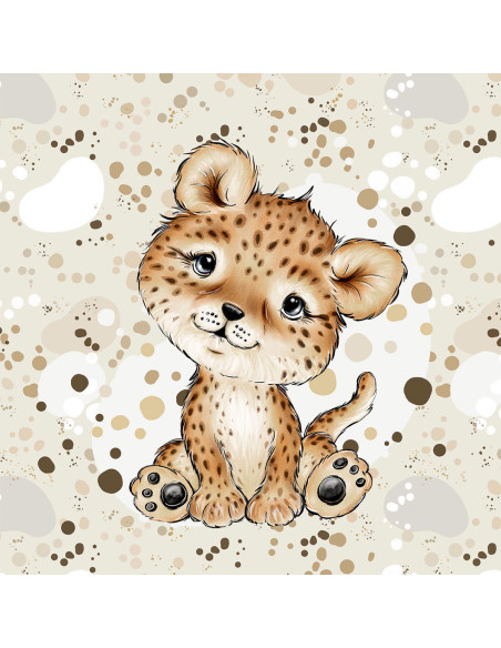 Leichter Sweatstoff-Panel 40 cm x 50 cm - Afrikanischer Gepard