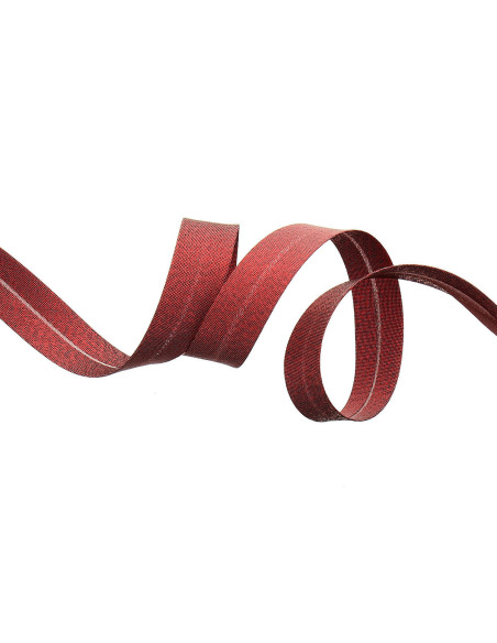 Lurex-Schrägband - Rot