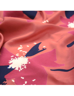 Viskose-Popeline-Stoff Anémona Terracotta - Églantine & Zoé