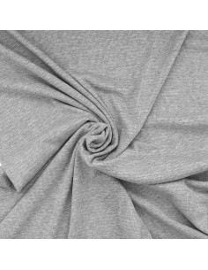 Gestreifter Lurex-Jersey-Stoff - Grau