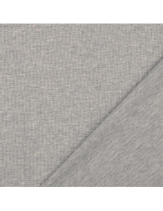 Gestreifter Lurex-Jersey-Stoff - Grau 2