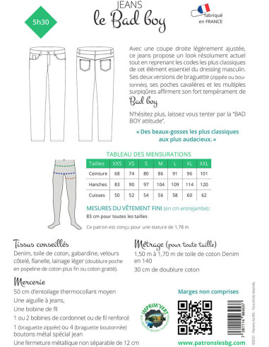 Jeans-Muster Le Bad Boy - Les BG