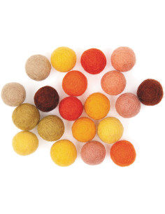 Filzkugeln - Gemischtes Gelb