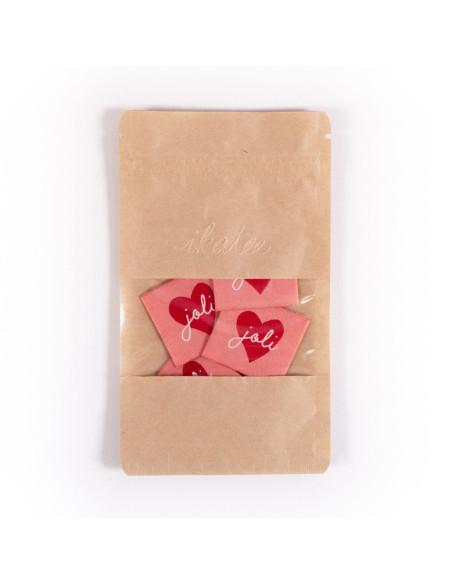 Set von 5 gewebten Etiketten - Joli Coeur