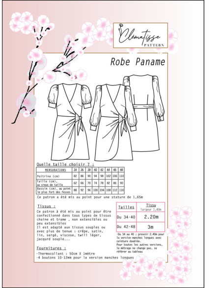 Kleidmuster Paname - Clématisse Pattern
