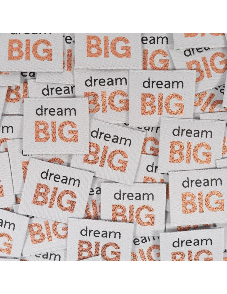 Satz von 5 gewebten Etiketten - Dream Big