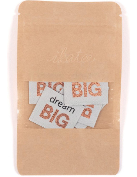 Satz von 5 gewebten Etiketten - Dream Big