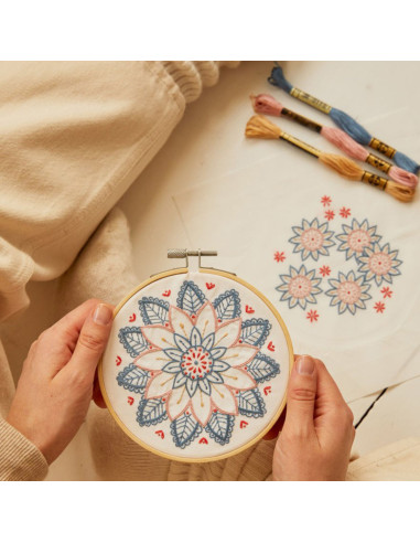 Stickerei-Duo-Set - Blumen des Ostens