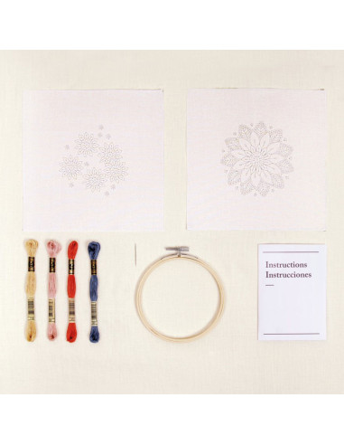 Stickerei-Duo-Set - Blumen des Ostens