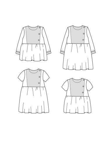 Schnittmuster für Bluse oder Kleid Palermo - Ikatee