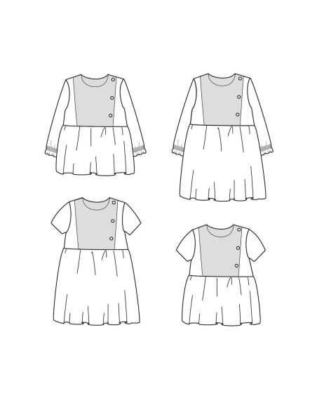 Schnittmuster für Bluse oder Kleid Palermo - Ikatee