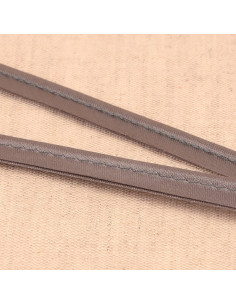Satin-Paspel - Mittelgrau