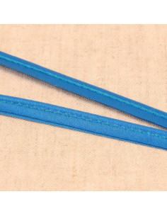 Satin-Paspel - Stahlblau