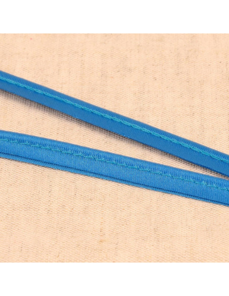 Satin-Paspel - Stahlblau