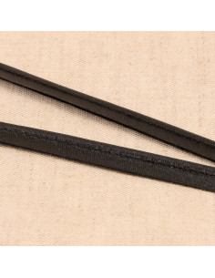 Satin-Paspel - Schwarz