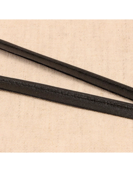 Satin-Paspel - Schwarz