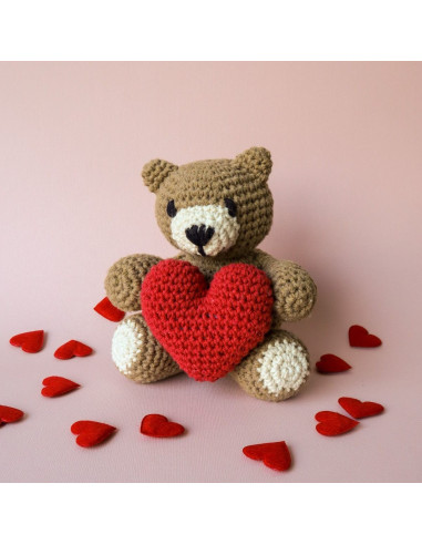 Häkelset - Valentino der Teddybär