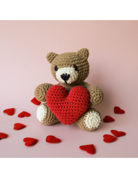 Häkelset - Valentino der Teddybär
