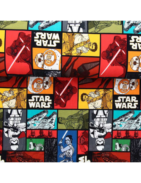 Star Wars Jersey-Stoff - Bunte Charaktere