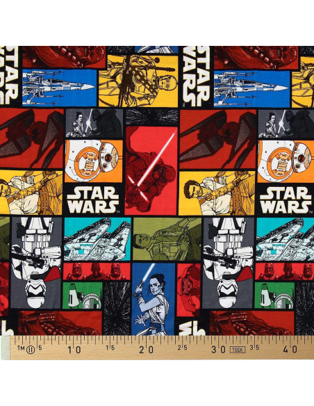 Star Wars Jersey-Stoff - Bunte Charaktere