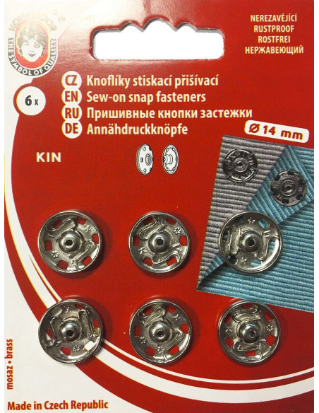Metall-Druckknöpfe 14 mm - Silber