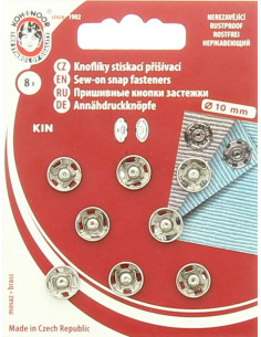 Metall-Druckknöpfe 10 mm - Silber