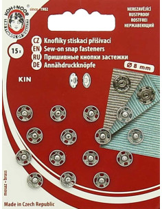 Metall-Druckknöpfe 8 mm - Silber