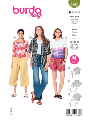 Blusenschnittmuster - Burda 5997