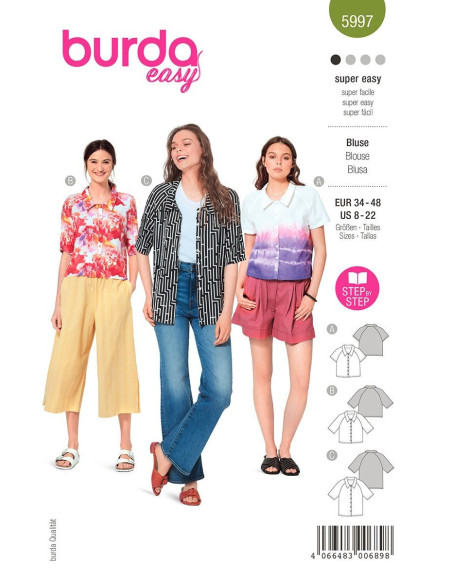 Blusenschnittmuster - Burda 5997