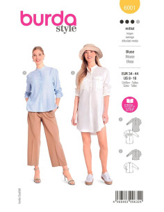 Blusenschnittmuster - Burda 6001