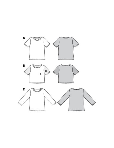 T-Shirt-Schnittmuster - Burda 6010