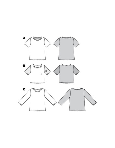 T-Shirt-Schnittmuster - Burda 6010